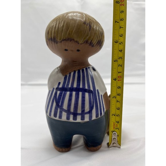 Vintage Lisa Larson Gustavsberg Sweden Malin Boy Teddy Bear Pottery Signed - Picture 6 of 6